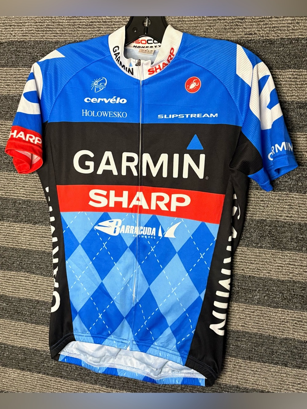 Castelli Team Garmin Barracuda UCI World Tour Pro Cycling Team Jersey Small EUC